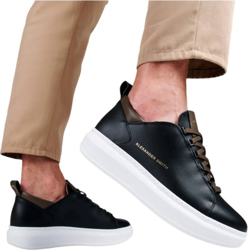 Alexander Smith Zwarte Militaire Wembley Man Sneaker Black Heren