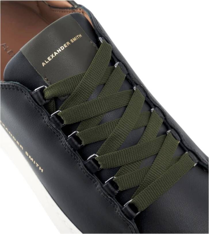 Alexander Smith Zwarte Militaire Wembley Man Sneaker Black Heren