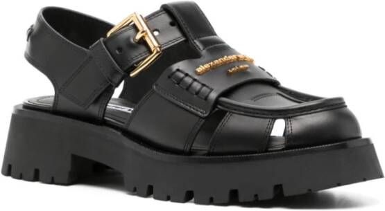 alexander wang Flat Sandals Black Dames