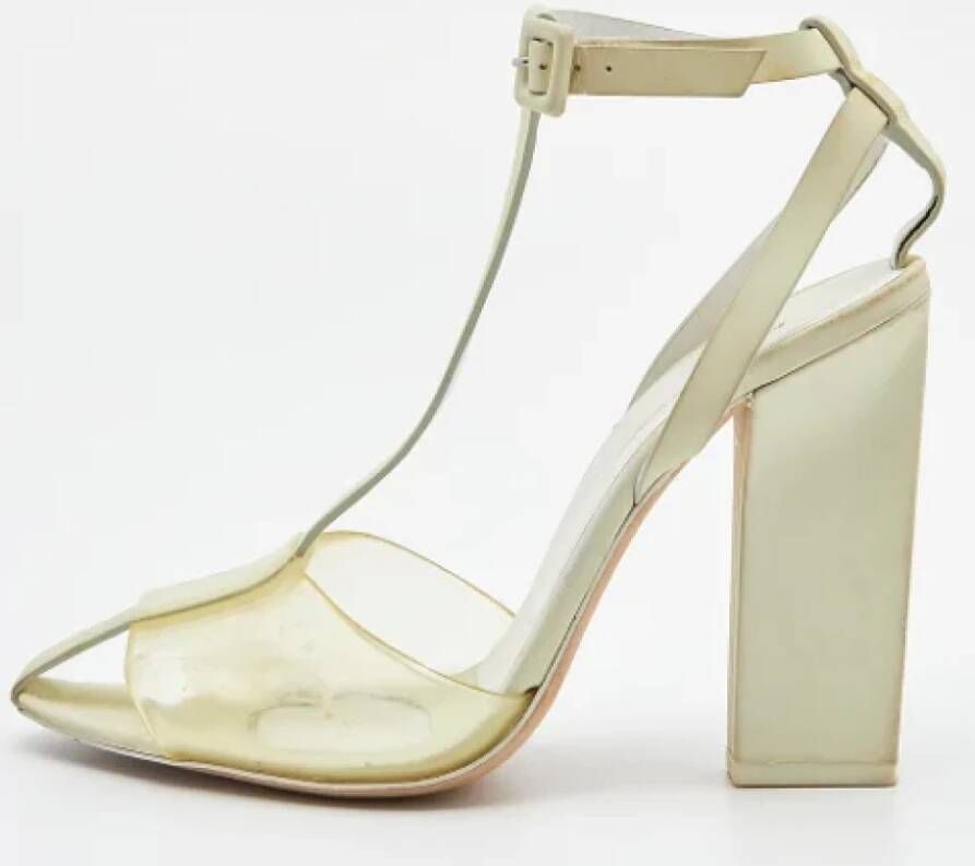 Alexander Wang Pre-owned Leather heels Yellow Dames