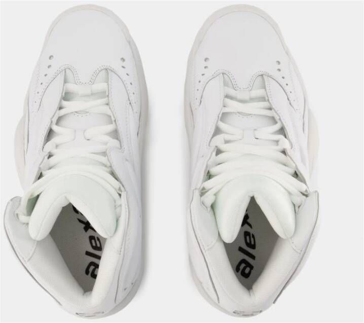 alexander wang Witte Leren Hoop Sneakers Suède Kalfsleer Wit Dames