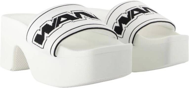 Alexander Wang Witte Webbing Plateau Sandalen