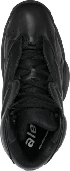 Alexander Wang Zwarte leren sneakers met gewatteerde panelen