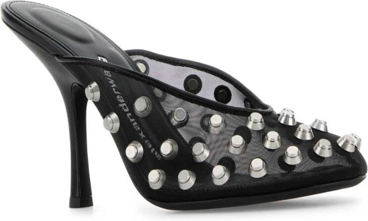 Alexander Wang Zwarte Mesh Muiltjes Hakken