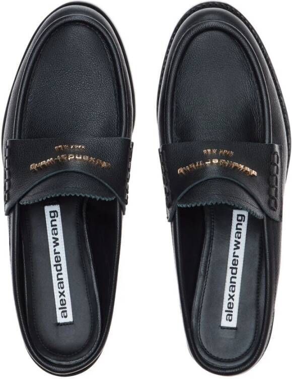 Alexander Wang Zwarte platte schoenen zijde nylon