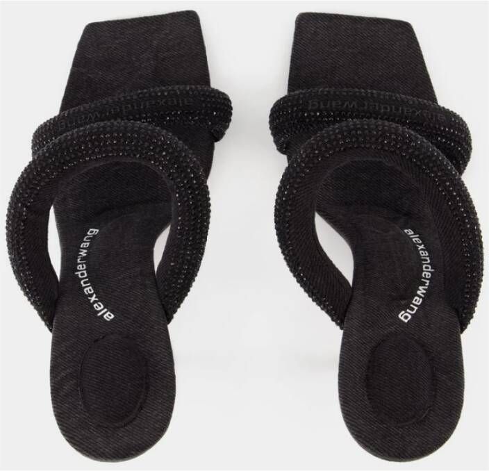 Alexander Wang Zwarte Tubulaire Sandaal Synthetisch