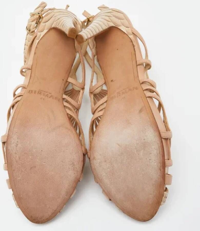 Alexandre Birman Pre-owned Leather sandals Beige Dames
