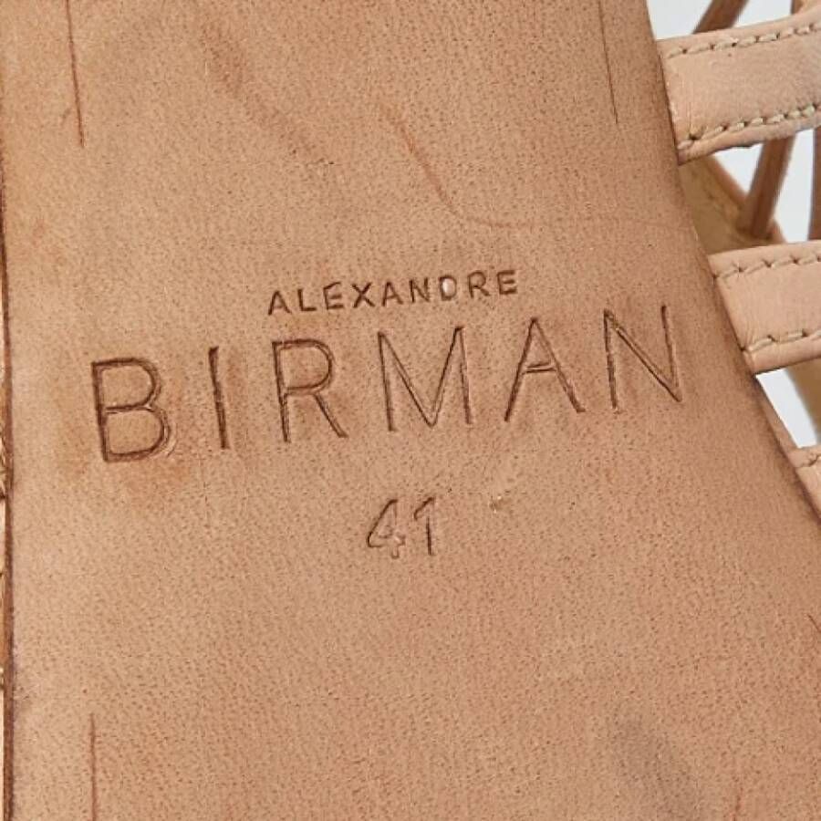 Alexandre Birman Pre-owned Leather sandals Beige Dames