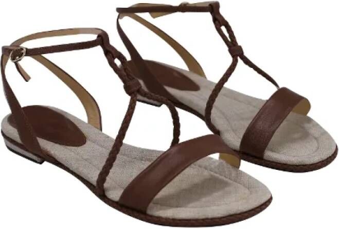Alexandre Birman Pre-owned Leather sandals Brown Dames