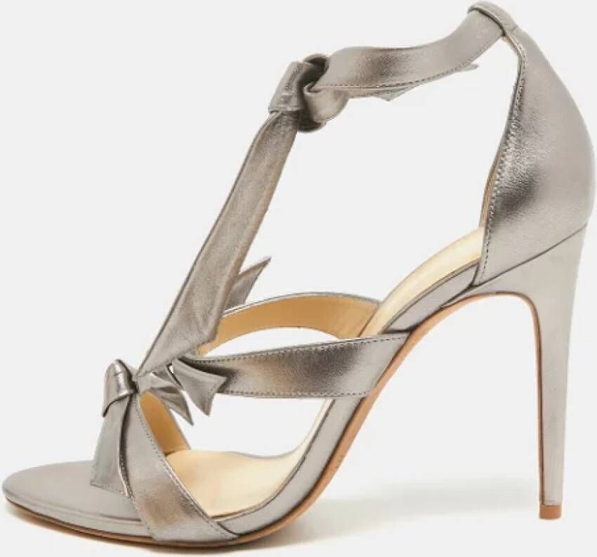 Alexandre Birman Pre-owned Leather sandals Gray Dames