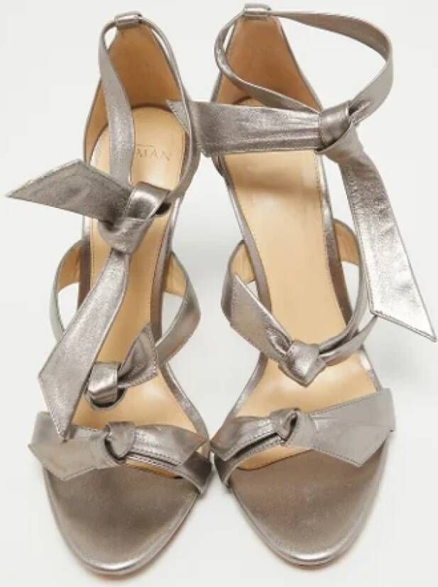 Alexandre Birman Pre-owned Leather sandals Gray Dames