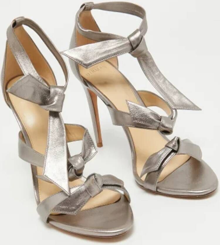 Alexandre Birman Pre-owned Leather sandals Gray Dames