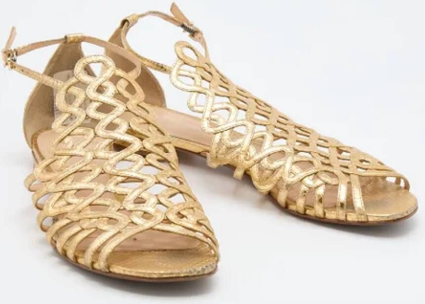 Alexandre Birman Pre-owned Leather sandals Yellow Dames