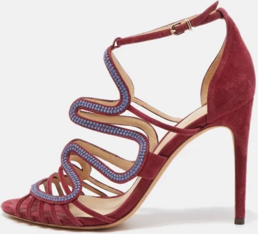Alexandre Birman Pre-owned Suede sandals Red Dames