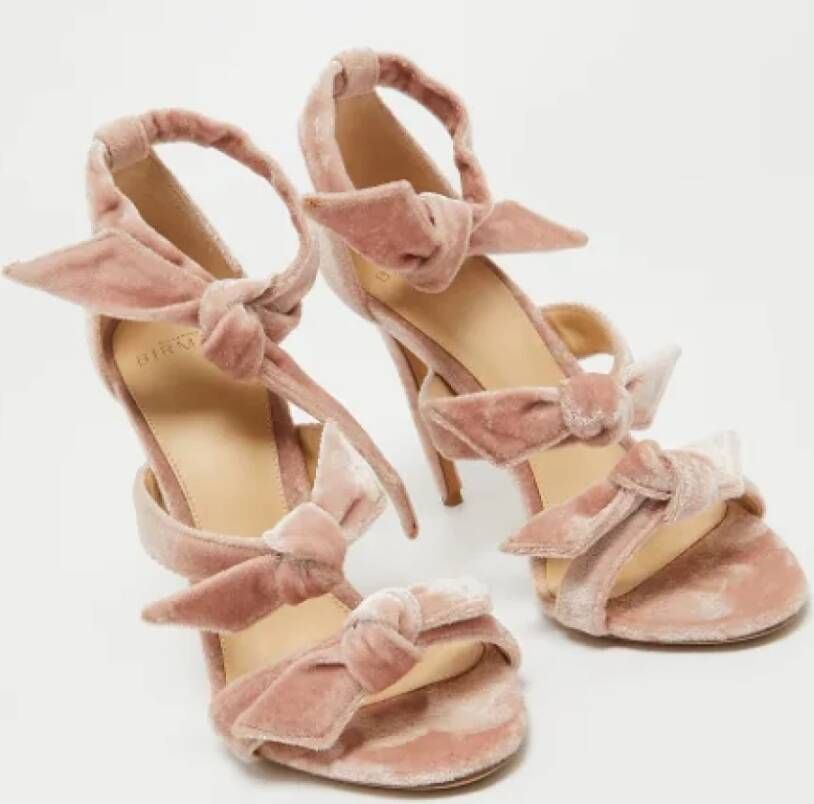 Alexandre Birman Pre-owned Velvet sandals Pink Dames