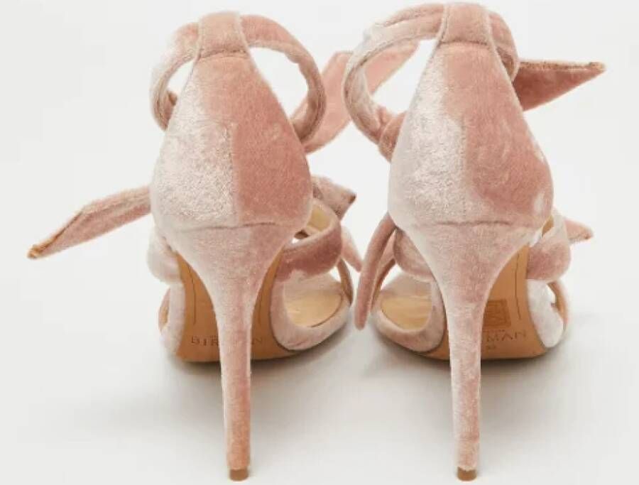 Alexandre Birman Pre-owned Velvet sandals Pink Dames