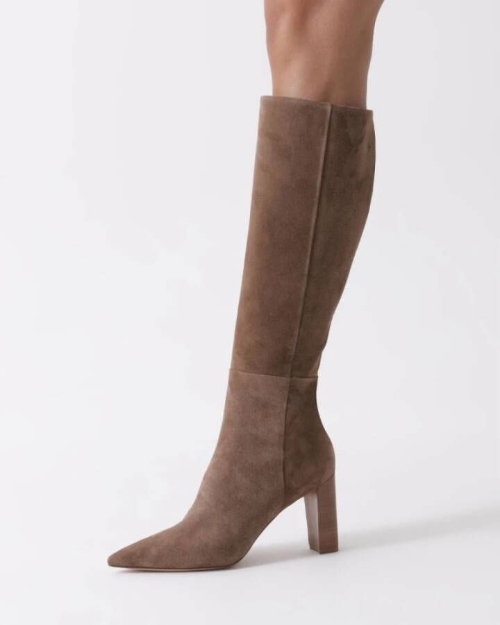 Alexandre Birman Tan Suède Leren Schoenen Brown Dames