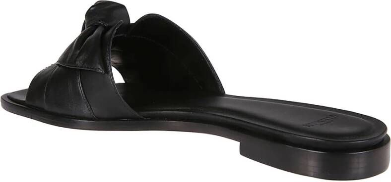 Alexandre Birman Zwarte Vierkante Platte Sandalen Black Dames