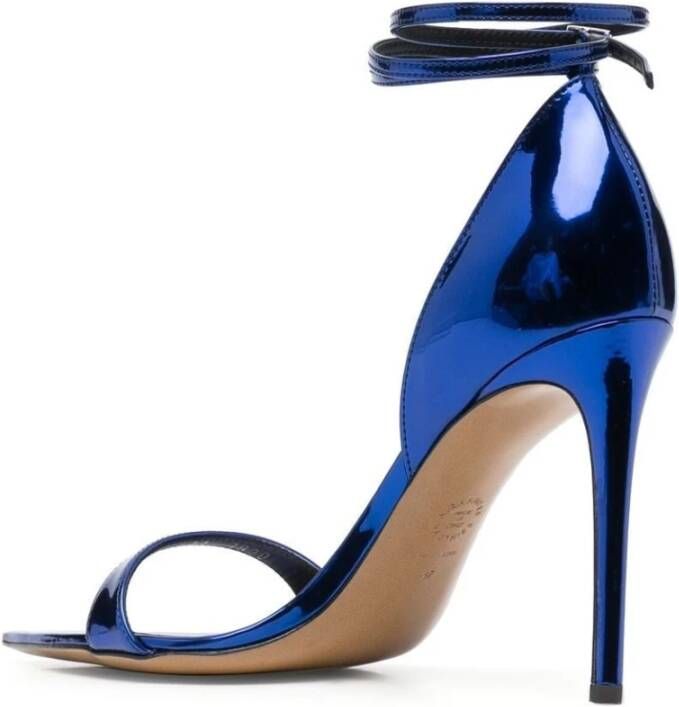 Alexandre Vauthier Blauwe spiegel effect puntige neus sandalen Blue Dames