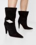 Alexandre Vauthier Zwarte Kristy enkellaarsjes met kristallen versiering - Thumbnail 2