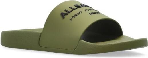 AllSaints Rubber slides Underground Green Heren