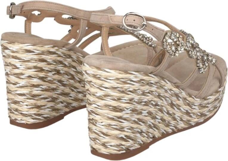 Alma en Pena Beige Casual Dames Sandalen Beige Dames