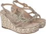Alma en Pena Gevlochten sleehak sandaal met strass Brown Dames - Thumbnail 7