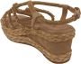 Alma en Pena Beige Casual Dames Sandalen Hennepzool Beige Dames - Thumbnail 4