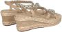 Alma en Pena Beige Casual Damessandalen met Hemp Sole Beige Dames - Thumbnail 6
