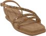 Alma en Pena Beige Casual Suède Damessandalen Beige Dames - Thumbnail 8