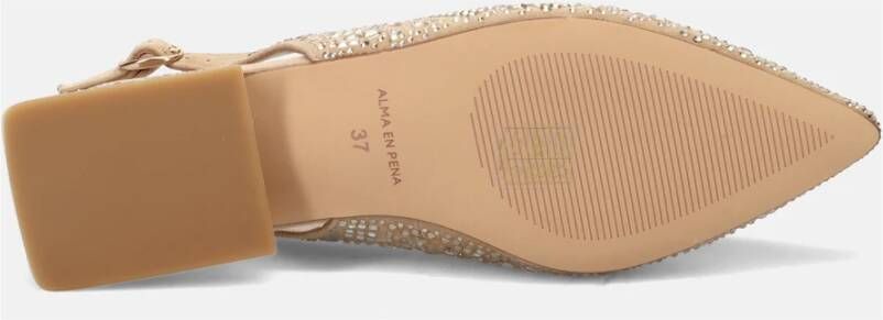 Alma en Pena Beige Hak Ballet Flat Beige Dames