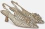 Alma en Pena Bloemen Raffia Hoge Hak Schoen Yellow Dames - Thumbnail 2