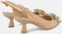 Alma en Pena Bloemige puntige neus hoge hak schoen Beige Dames - Thumbnail 3