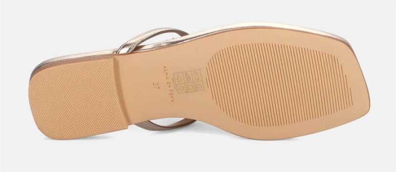 Alma EN Pena Bruine Sandalen met Strassband
