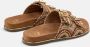 Alma en Pena Rhinestone Platte Sandaal Brown Dames - Thumbnail 2