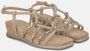 Alma en Pena Elegante Interlaced Sandaal met Strass Detail Beige Dames - Thumbnail 3