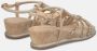 Alma en Pena Elegante Interlaced Sandaal met Strass Detail Beige Dames - Thumbnail 4