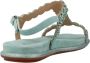Alma en Pena Geborduurde Platte Sandalen Green Dames - Thumbnail 4