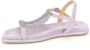 Alma en Pena Lilla Sand Platte Sandalen Purple Dames - Thumbnail 4