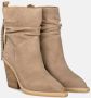 Alma en Pena Fringe Hak Leren Laars Brown Dames - Thumbnail 2