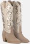 Alma en Pena Geborduurde hoge hak cowboylaars White Dames - Thumbnail 2