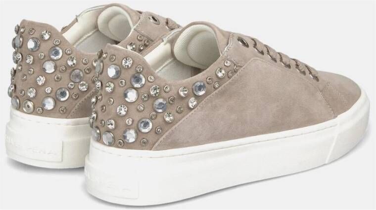 Alma EN Pena Gestempelde leren sneaker met plateau
