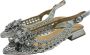 Alma en Pena Gevlochten leren ballerina met 3cm hak Gray Dames - Thumbnail 3
