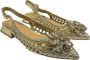 Alma en Pena Gevlochten leren ballerina met 3cm hak Yellow Dames - Thumbnail 4