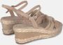 Alma en Pena Gevlochten Sleehak Sandaal Beige Dames - Thumbnail 4