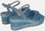 Alma en Pena Gevlochten Sleehak Sandaal Blue Dames - Thumbnail 4