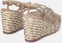 Alma en Pena Gevlochten sleehak sandaal met strass Brown Dames - Thumbnail 4