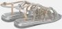 Alma en Pena Rhinestone Gevlochten Platte Sandaal Gray Dames - Thumbnail 4