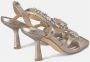Alma en Pena Slang Hak Sandaal met Strass Details Yellow Dames - Thumbnail 5