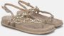 Alma en Pena Glinsterende platte damessandaal Beige Dames - Thumbnail 48